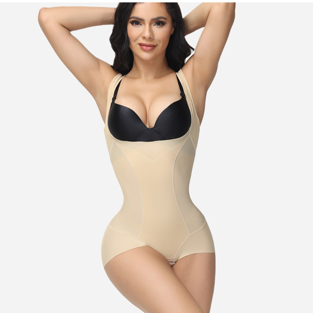 High elastic tummy control bodysuit