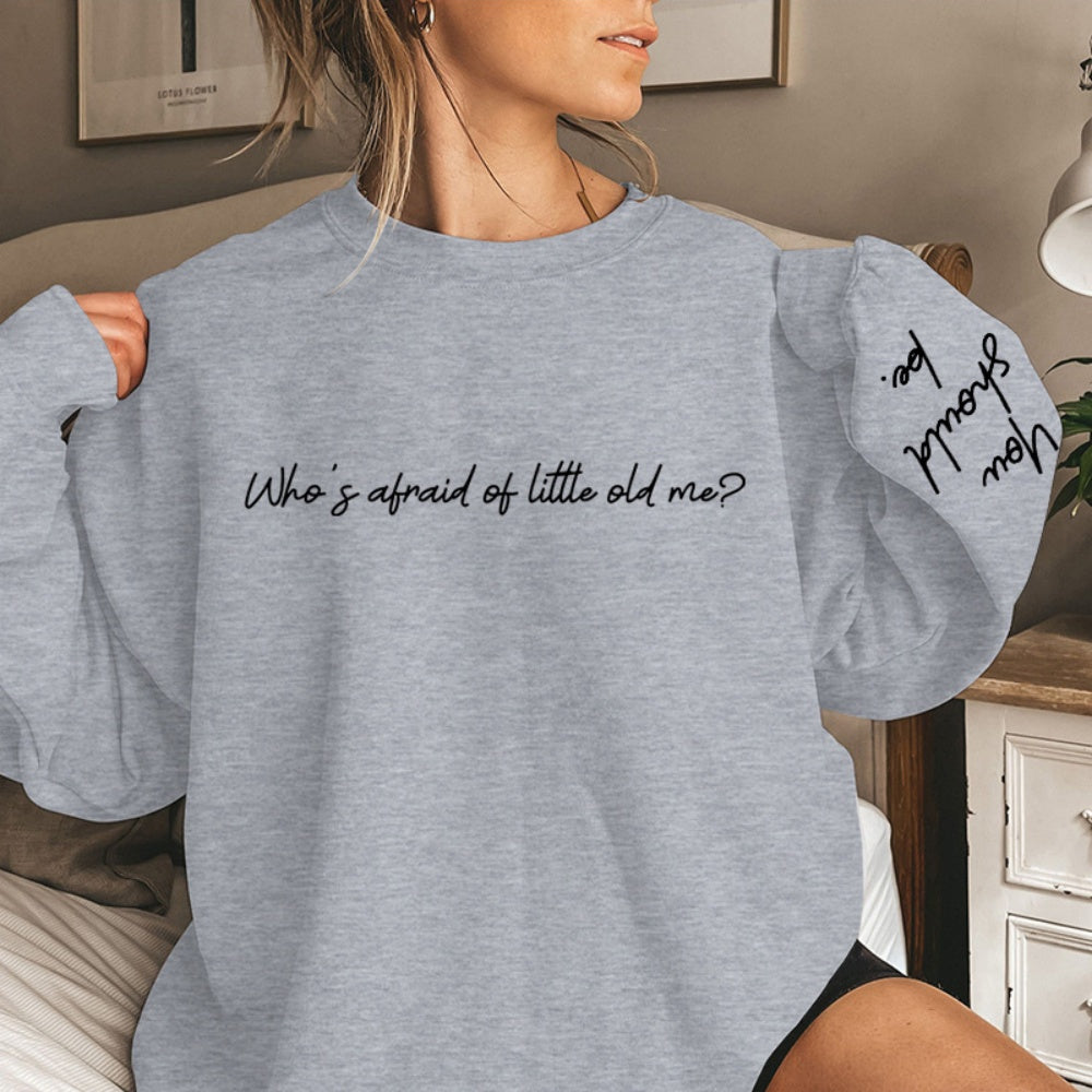 Printed crew neck casual sweatshirt