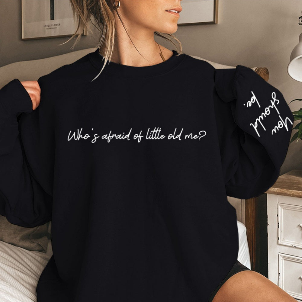 Printed crew neck casual sweatshirt