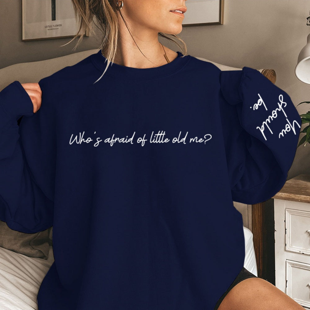 Printed crew neck casual sweatshirt