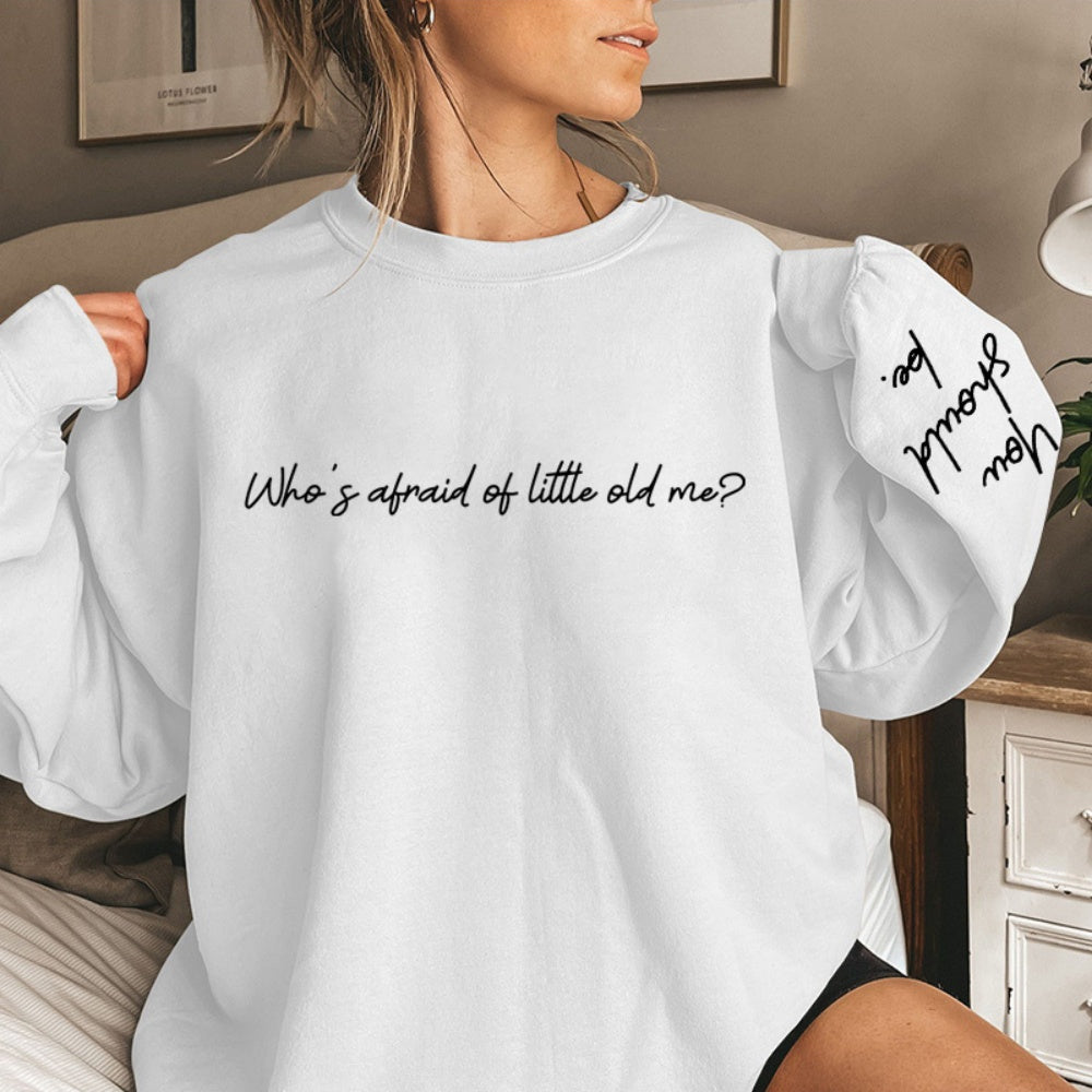 Printed crew neck casual sweatshirt