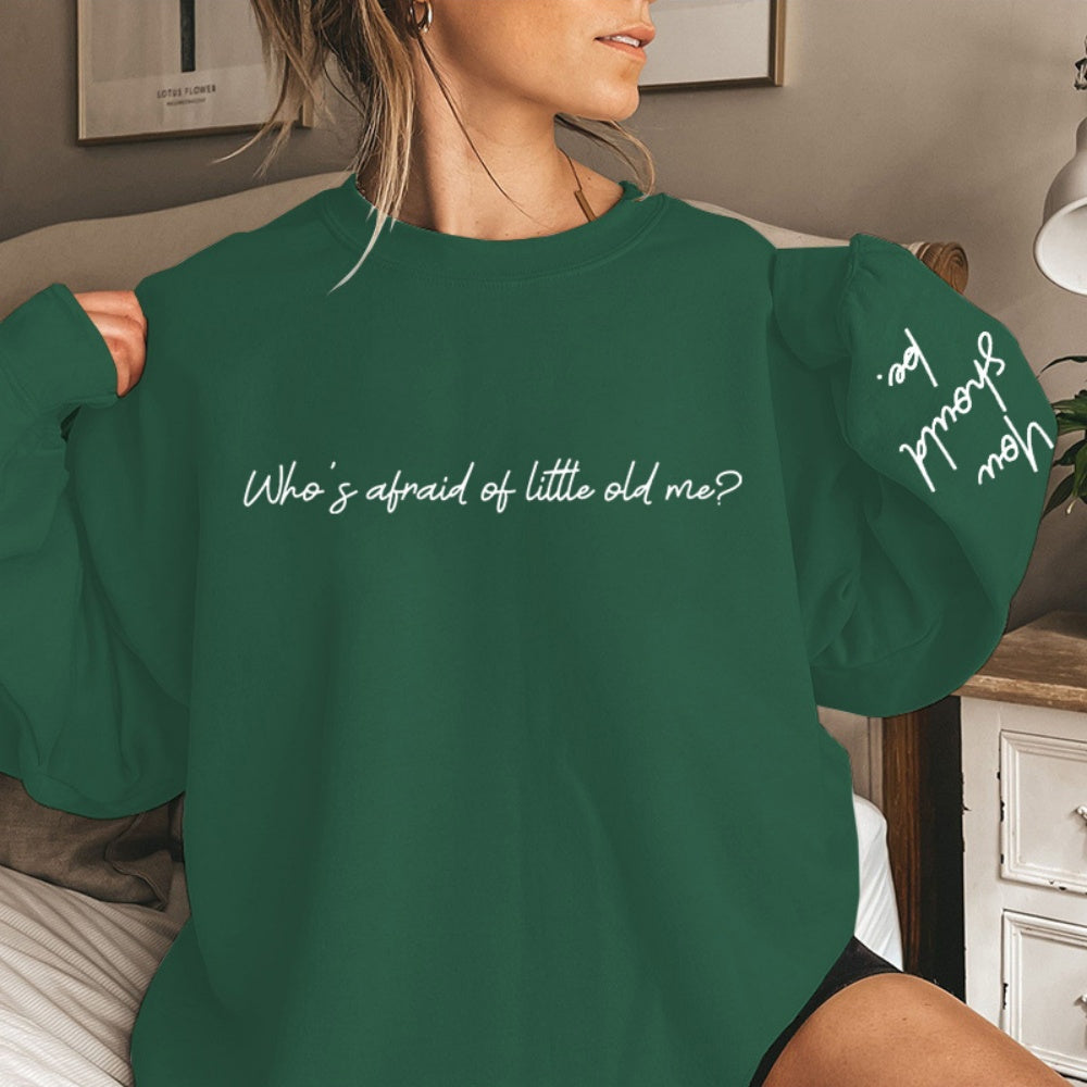 Printed crew neck casual sweatshirt
