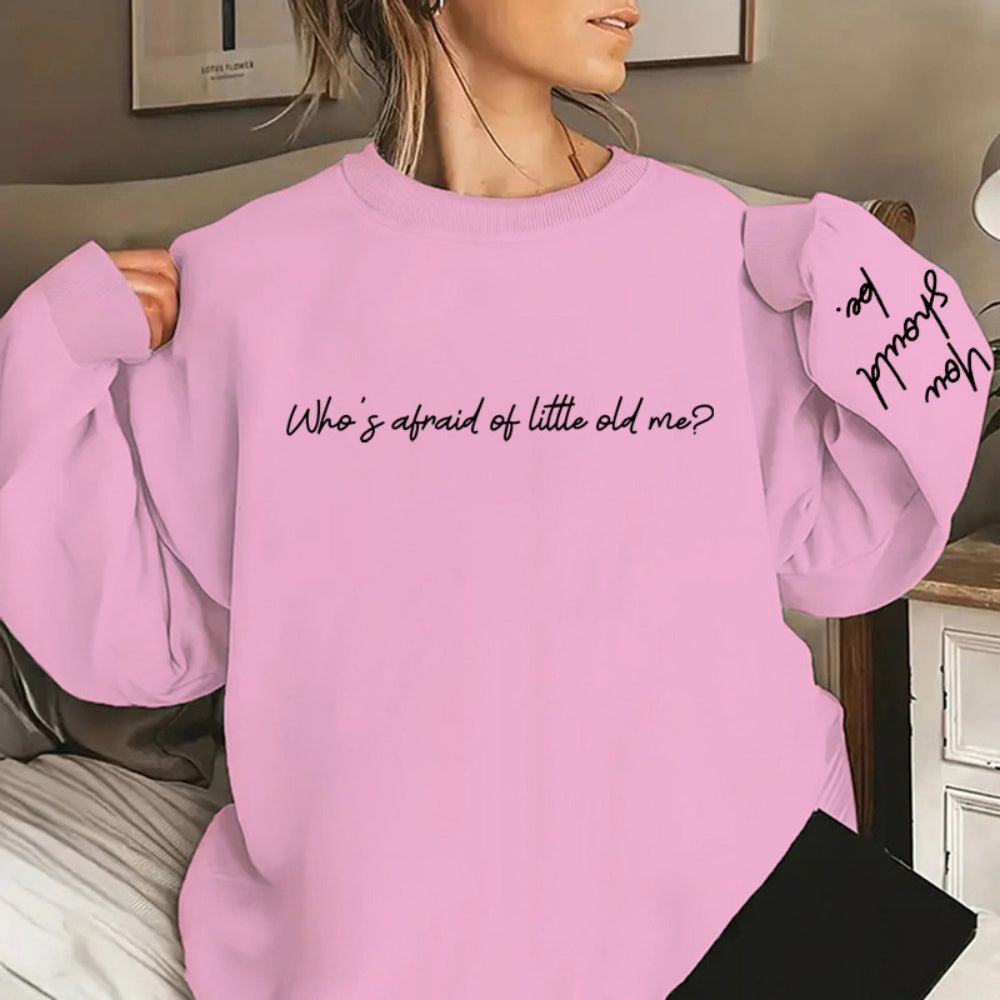 Printed crew neck casual sweatshirt