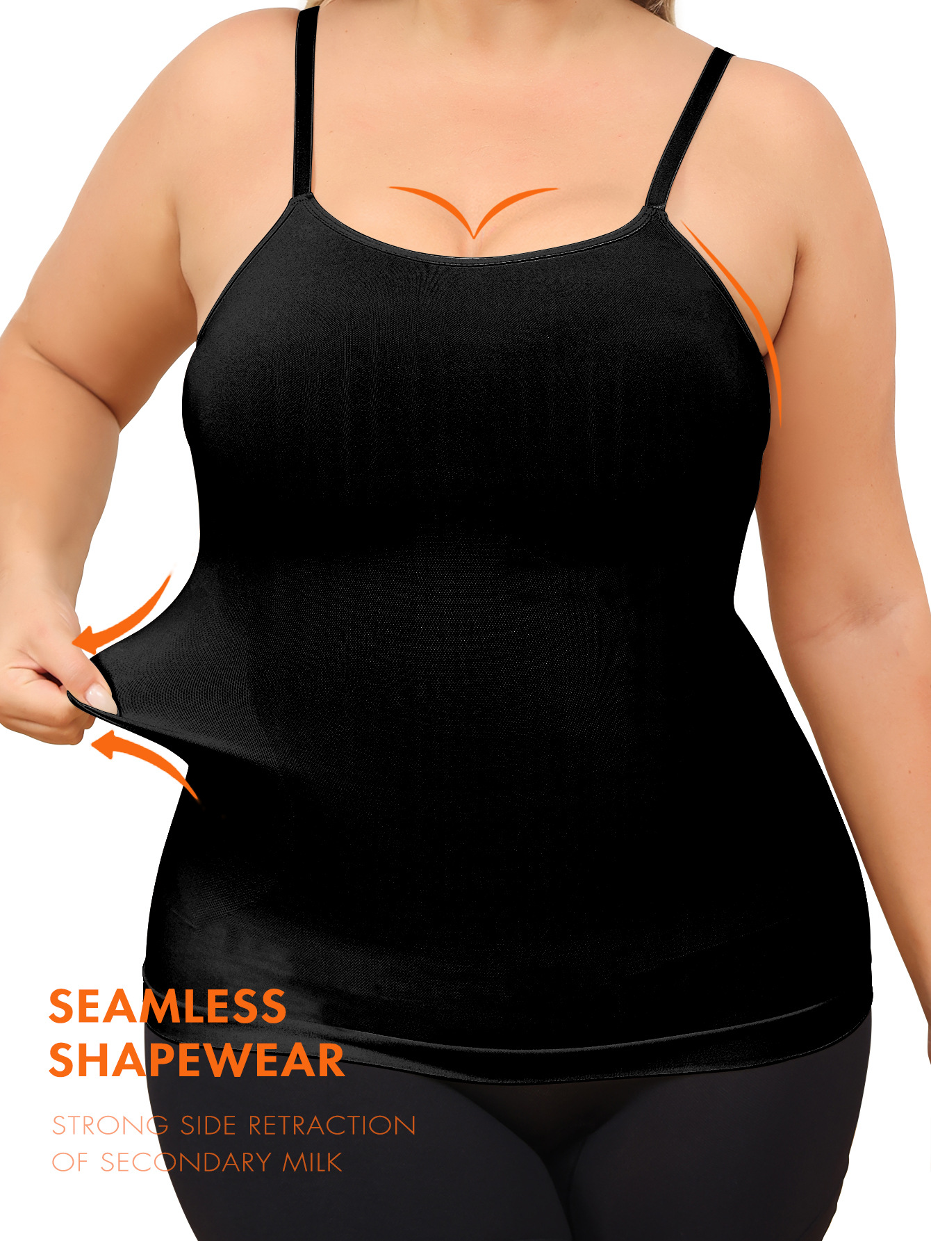 Seamless strap body shaping and tummy control bodysuit