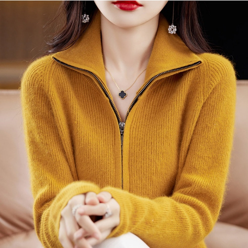 Solid color cashmere sweater