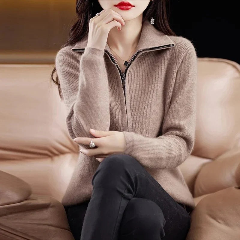 Solid color cashmere sweater