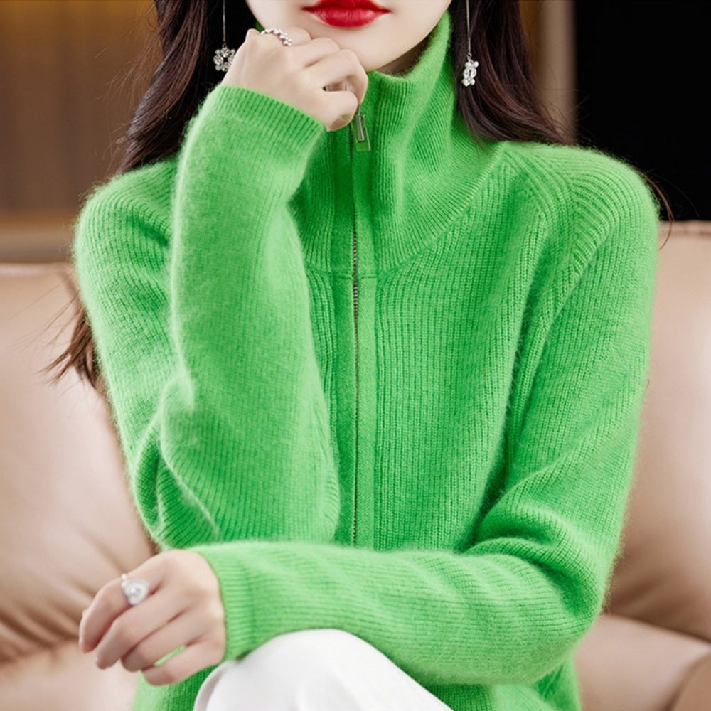 Solid color cashmere sweater