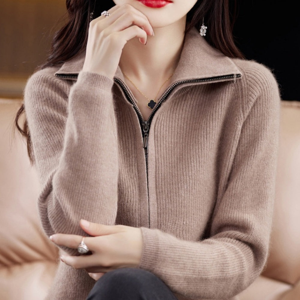 Solid color cashmere sweater