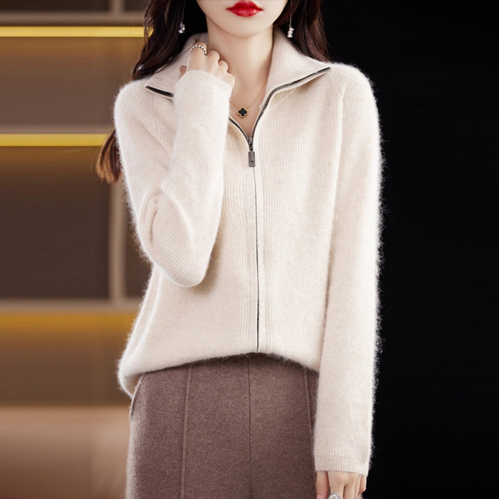 Solid color cashmere sweater