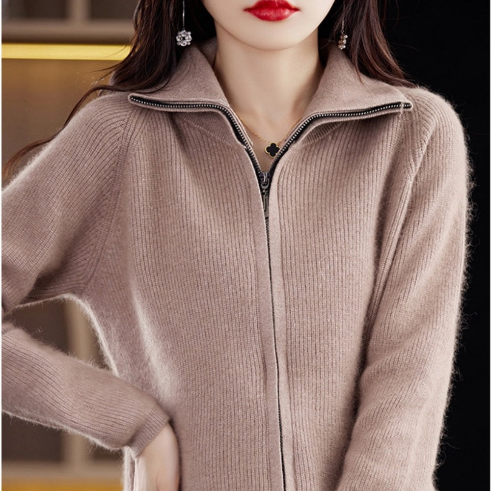 Solid color cashmere sweater