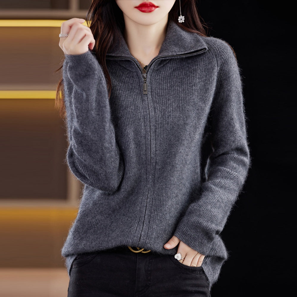 Solid color cashmere sweater