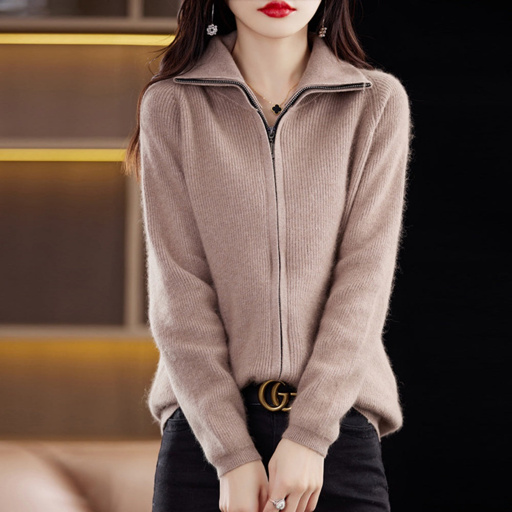 Solid color cashmere sweater