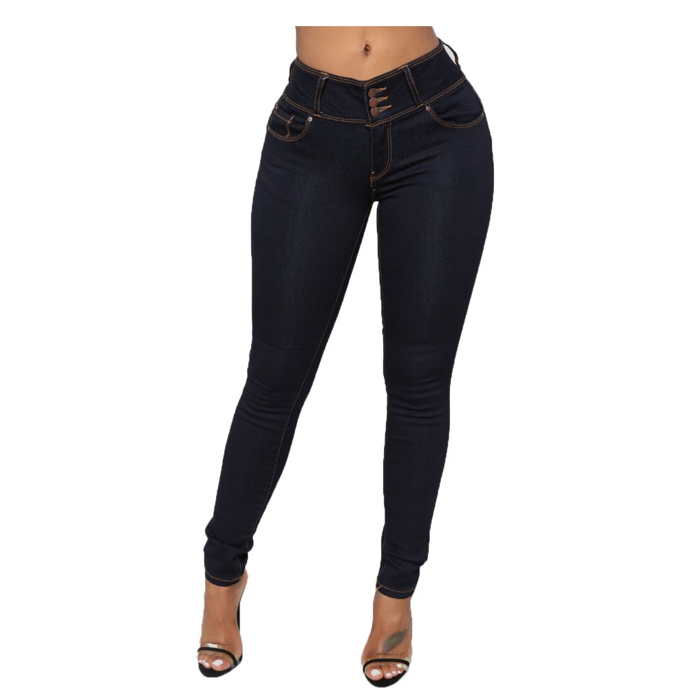 Butt lifting slim fit jeans