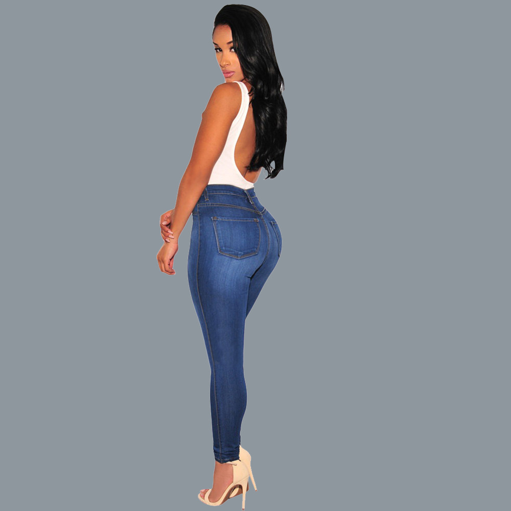 Butt lifting stretch jeans