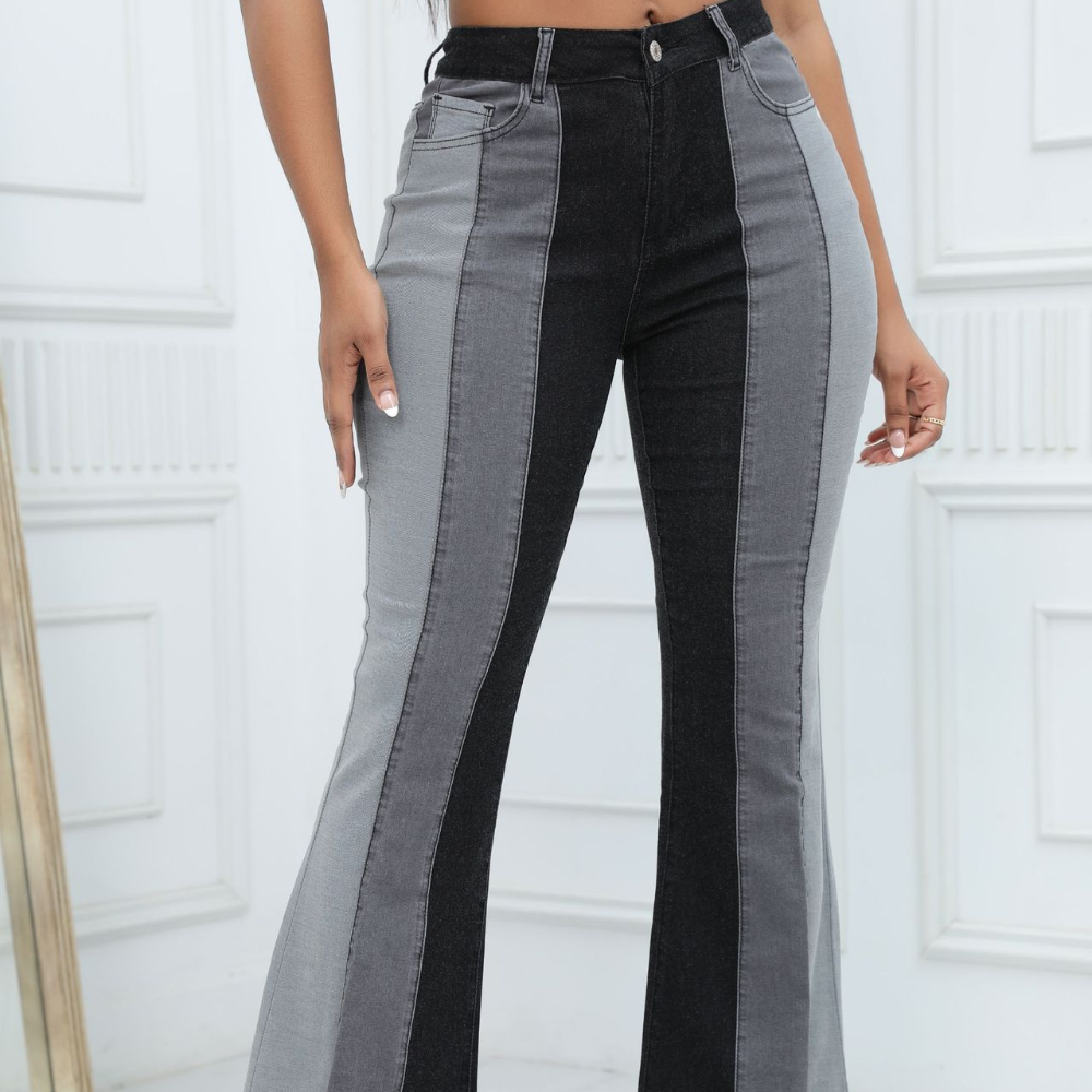 Contrast color jeans