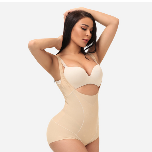 High elastic tummy control bodysuit