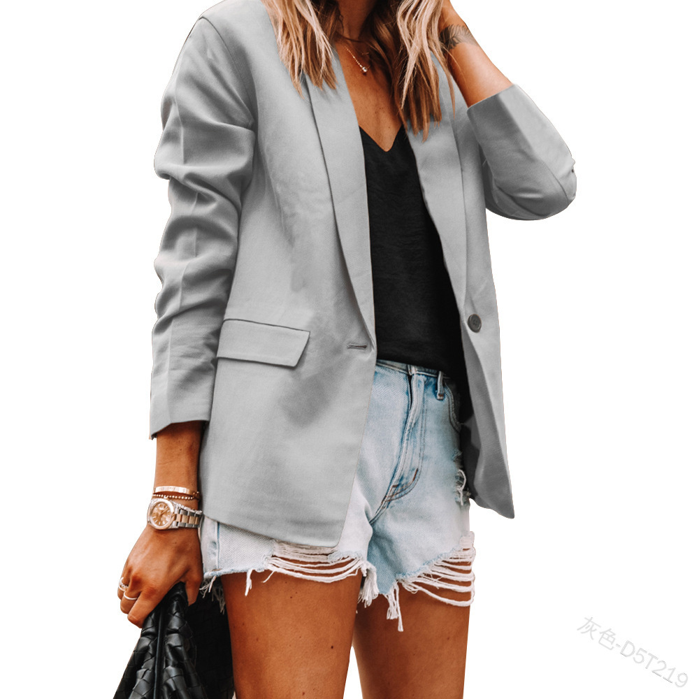 Lapel cardigan mid-length coat