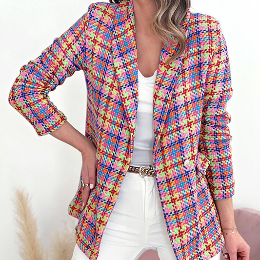 Plaid print long sleeves