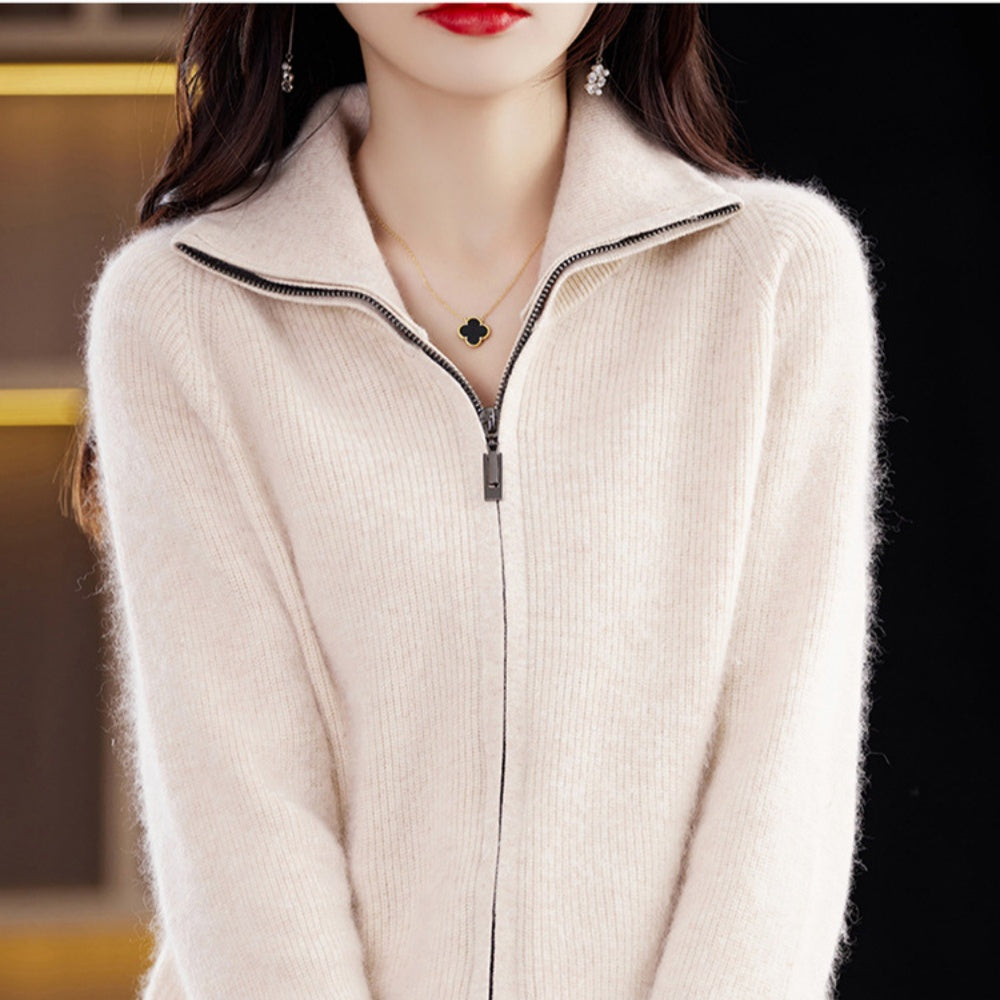 Solid color cashmere sweater