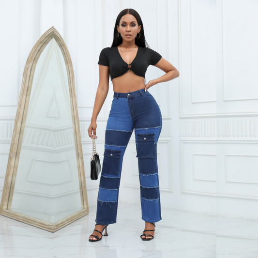 Straight high waist jeans