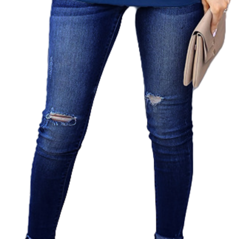 Stretch low rise jeans