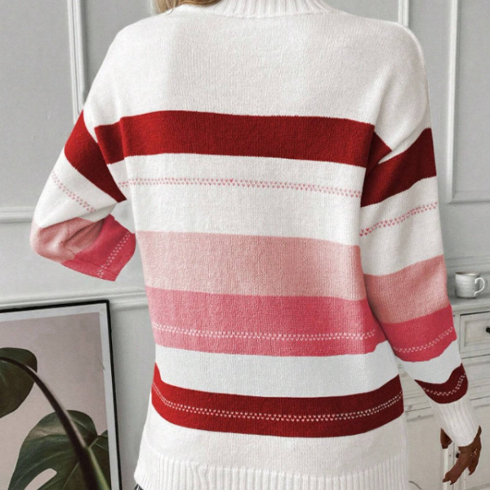 Striped knitted sweater