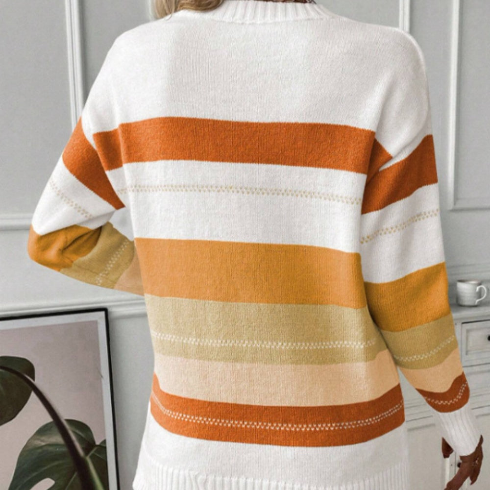 Striped knitted sweater