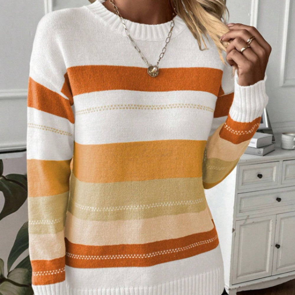 Striped knitted sweater