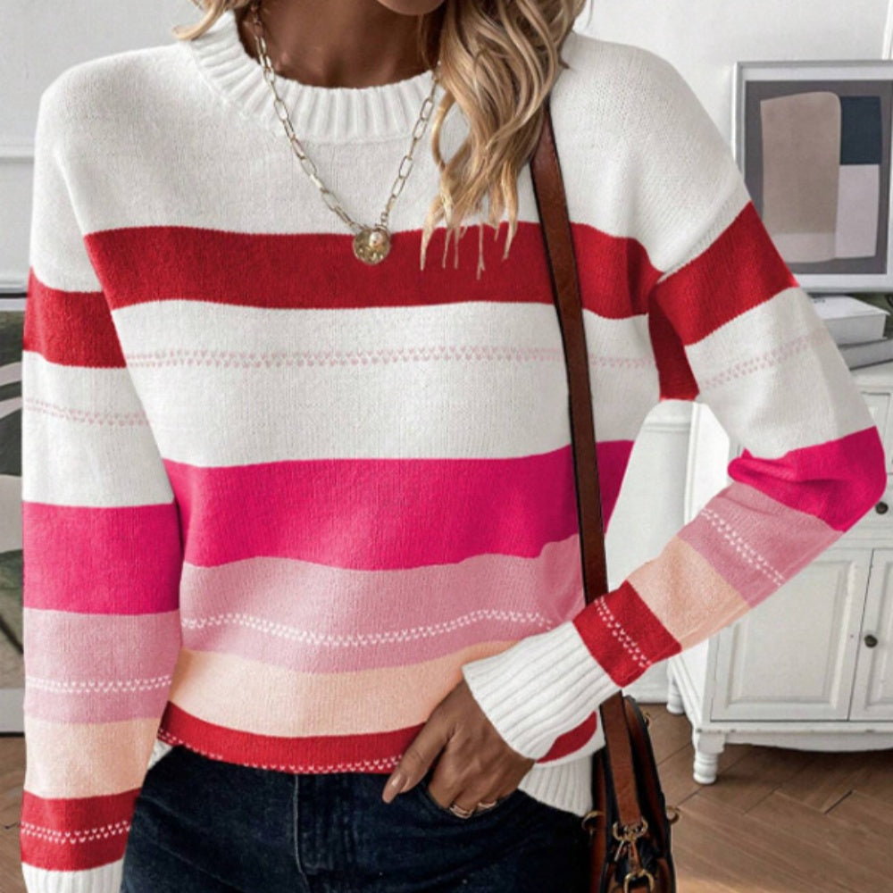 Striped knitted sweater