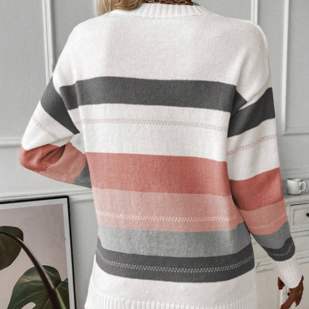 Striped knitted sweater