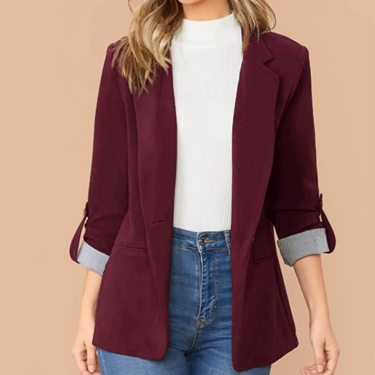 Stylish lapel slim cardigan and elegant blazer