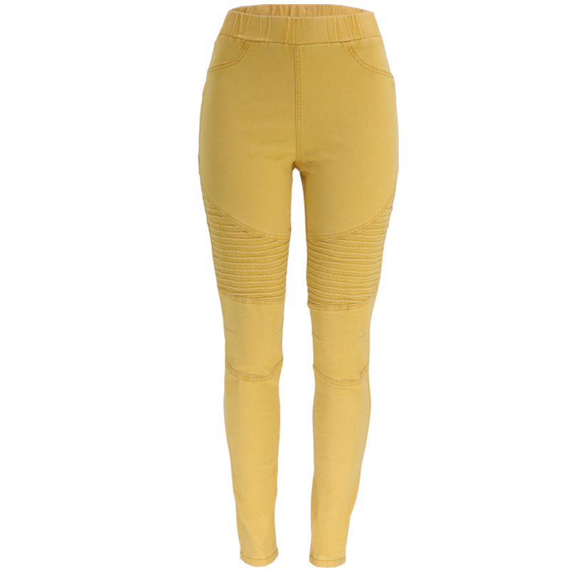 Women's Ruffled Butt Lifting Jeans Multicolor Slim Fit Butt Lifting Small Pants
