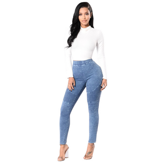 Women's Ruffled Butt Lifting Jeans Multicolor Slim Fit Butt Lifting Small Pants