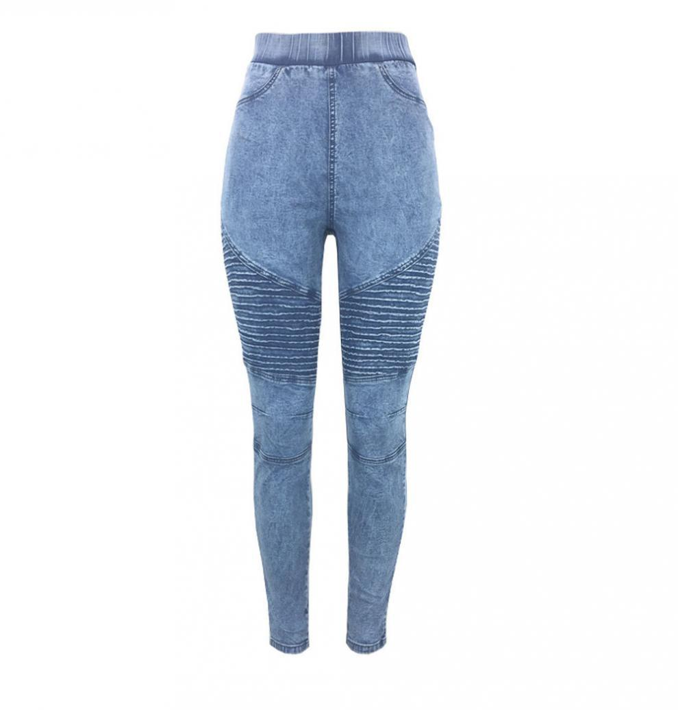 Women's Ruffled Butt Lifting Jeans Multicolor Slim Fit Butt Lifting Small Pants