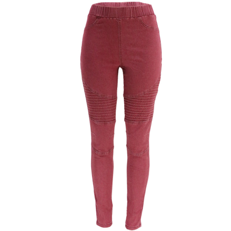 Women's Ruffled Butt Lifting Jeans Multicolor Slim Fit Butt Lifting Small Pants