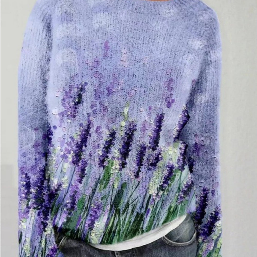 Women's flower pattern sweater