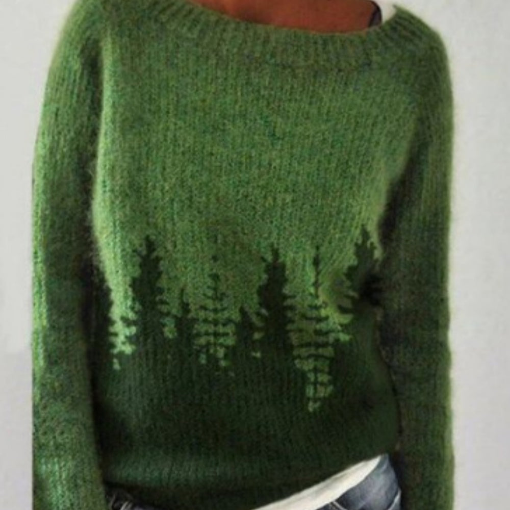 Women's flower pattern sweater