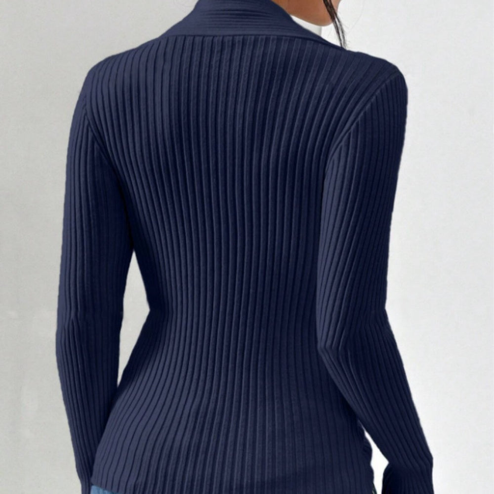 Women's long sleeve solid color slim sweater