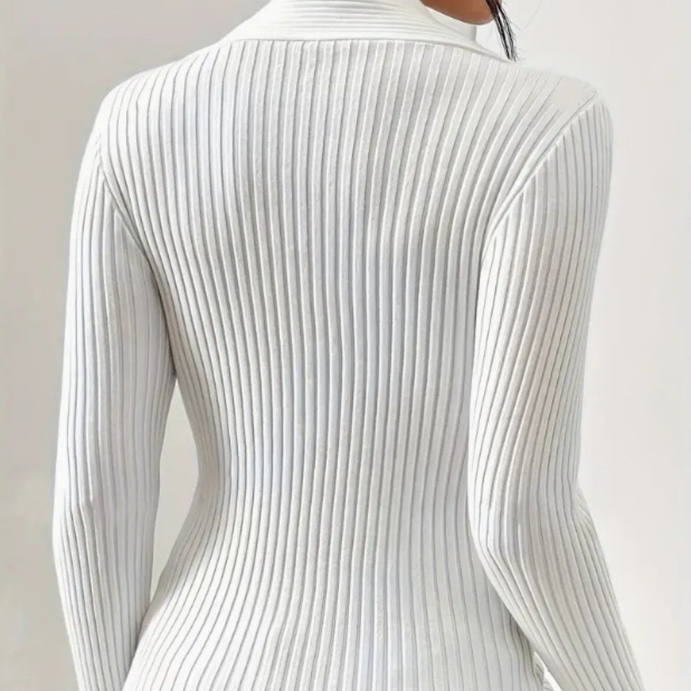 Women's long sleeve solid color slim sweater
