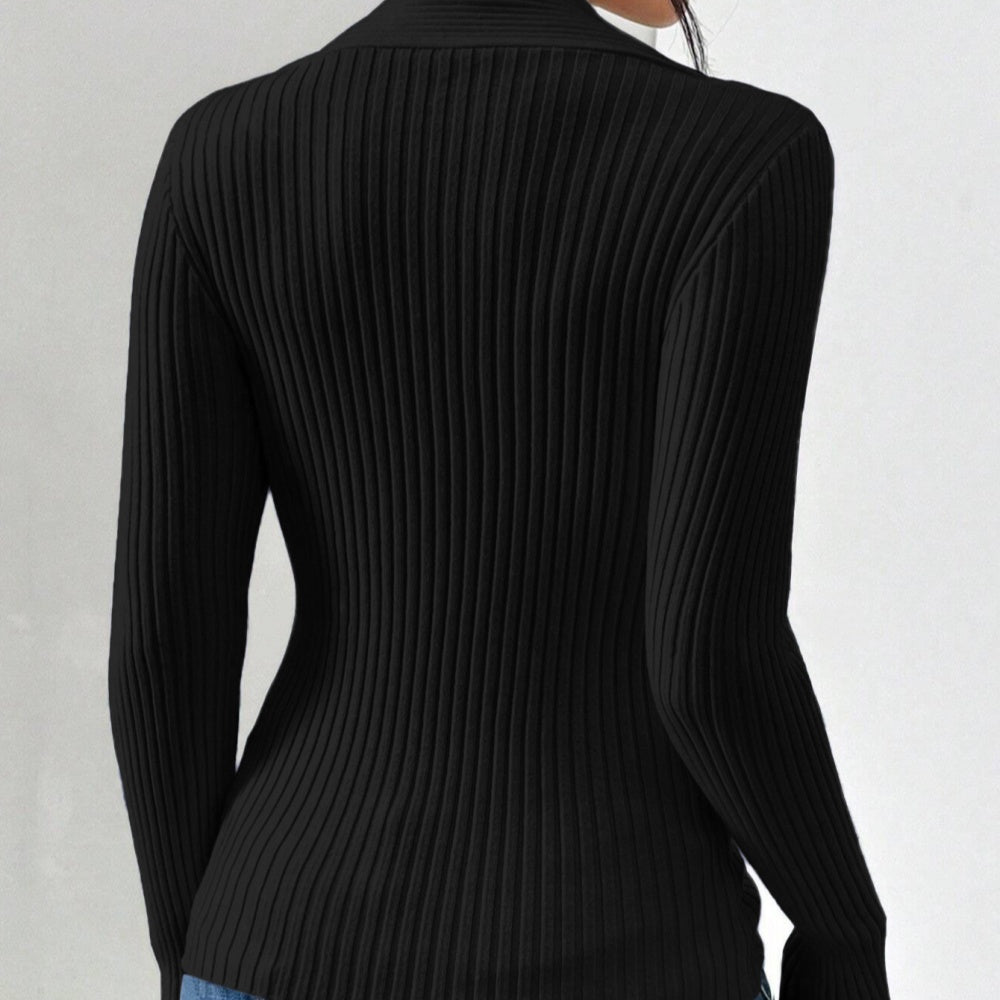 Women's long sleeve solid color slim sweater